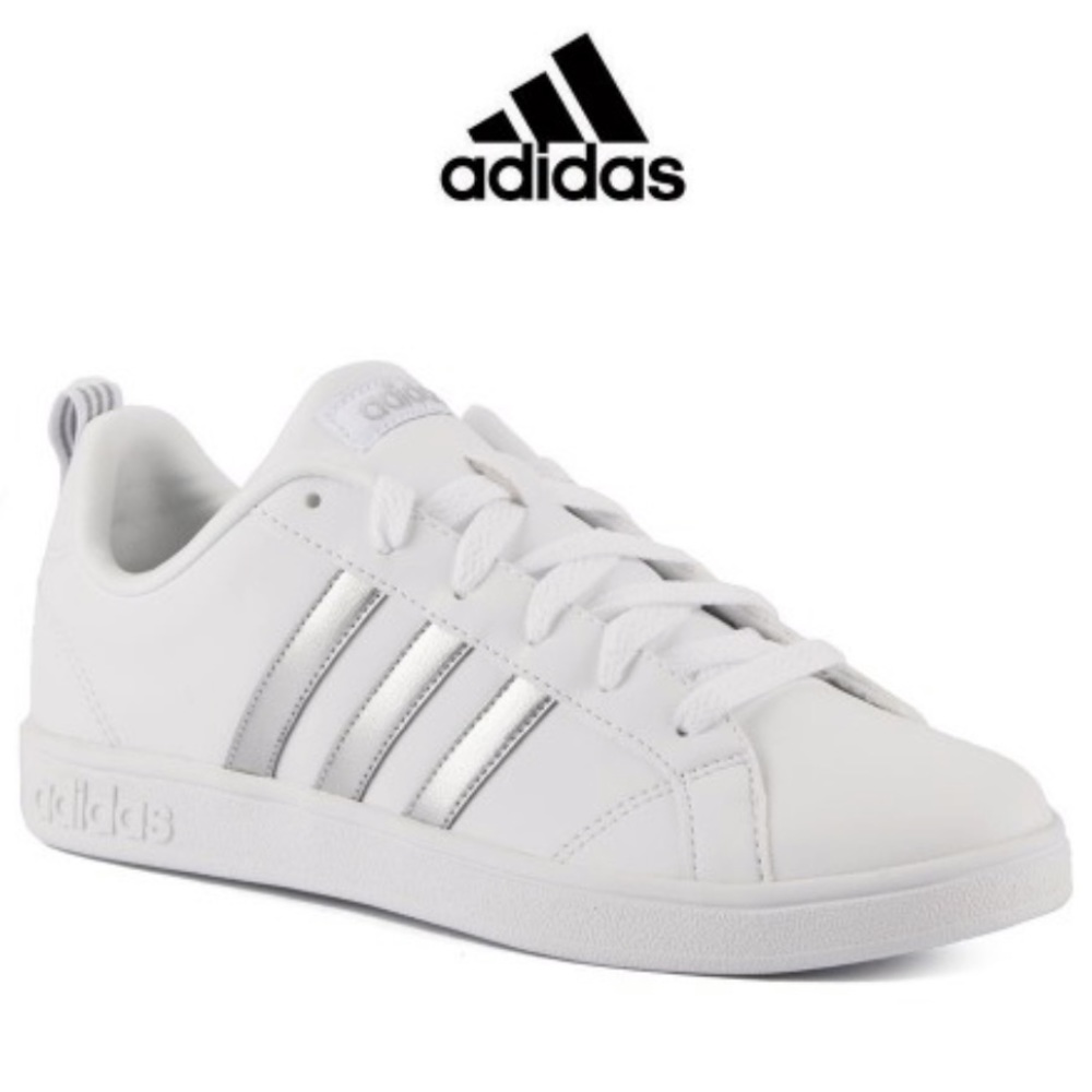 Adidas Art White Three Stripe Womens Sneakers